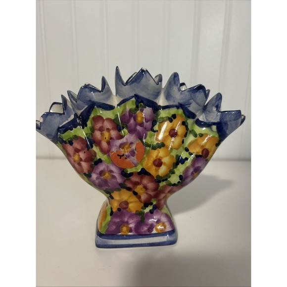 Vintage Fluted Portugal Art Jay Willfred Andrea by Sadek Vase READ - Picture 1 of 10